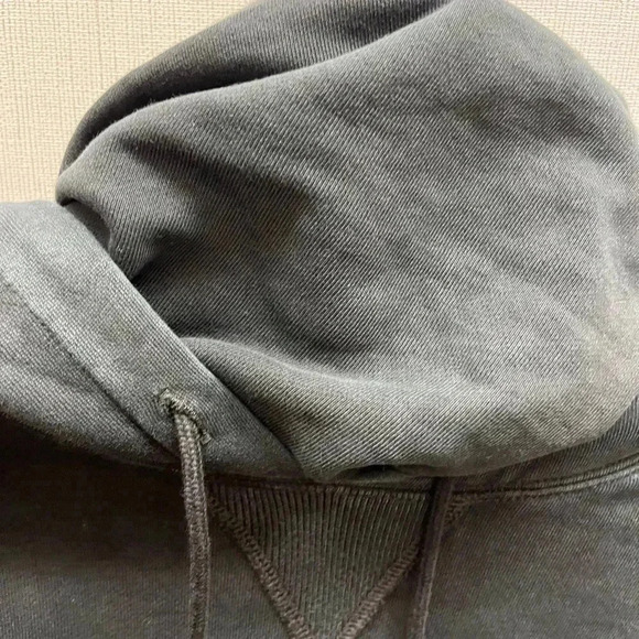 NWT R13 Mask-Up Fleece Hoodie Sweatshirt Acid Black S - Picture 6 of 8